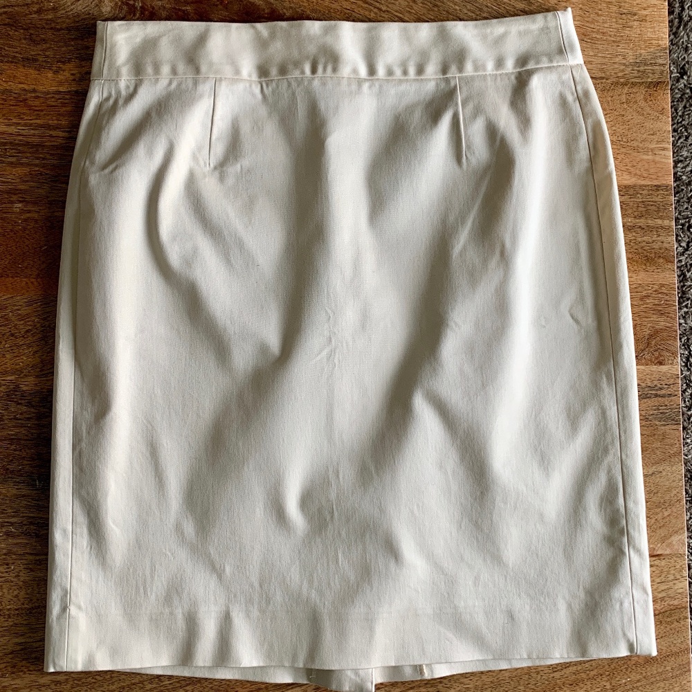 Jcrew Khaki Pencil Skirt Sz 10